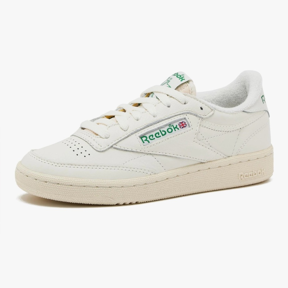 Reebok Cream and Green Sneakers